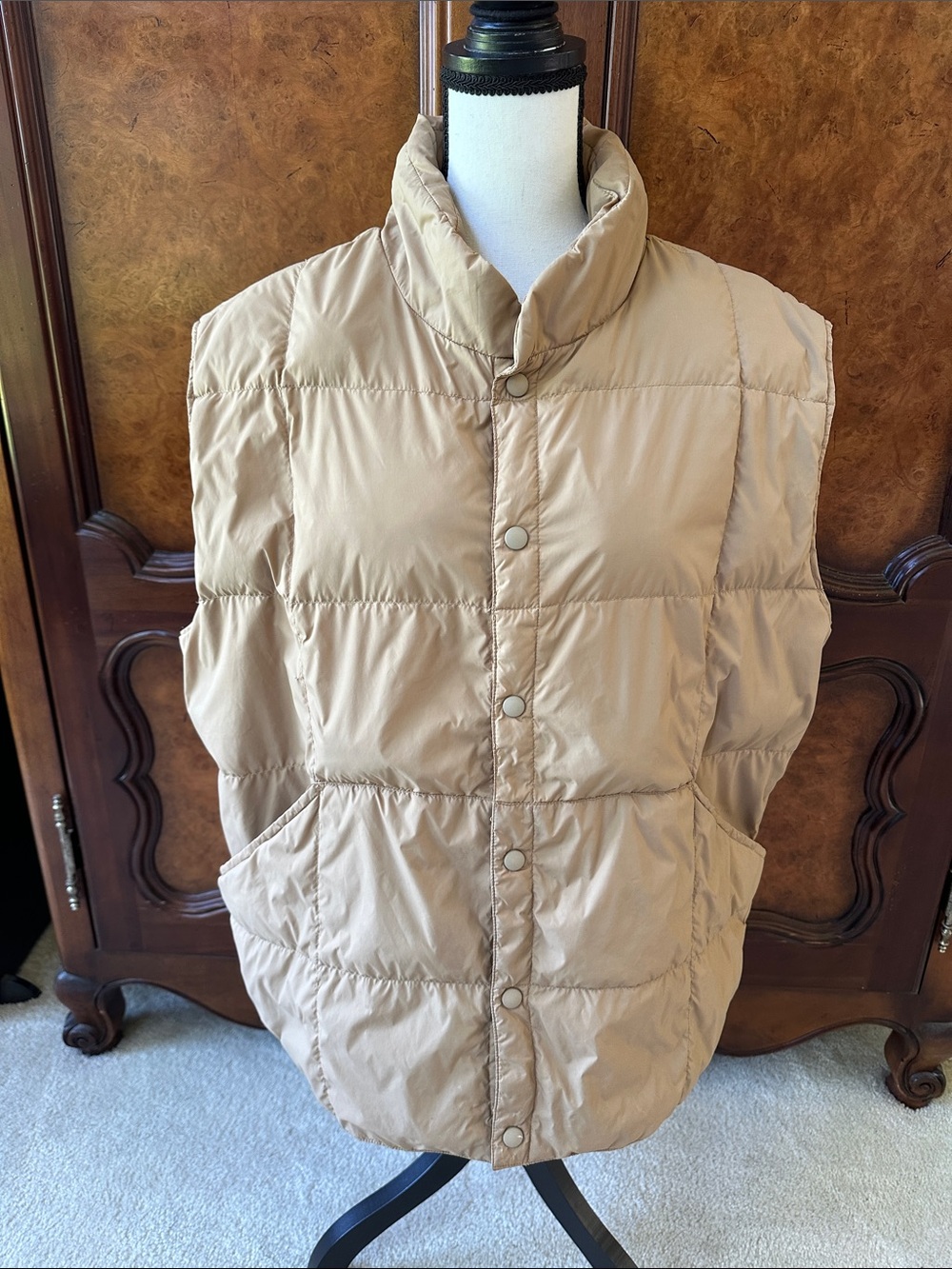 Land's End Men's Quilted Snap-Front Vest